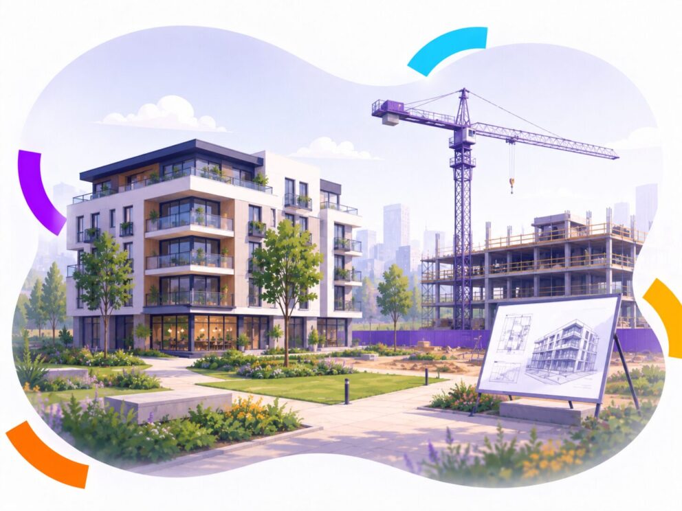 Projet immobilier de long terme illustrant le bail emphytéotique et le bail à construction