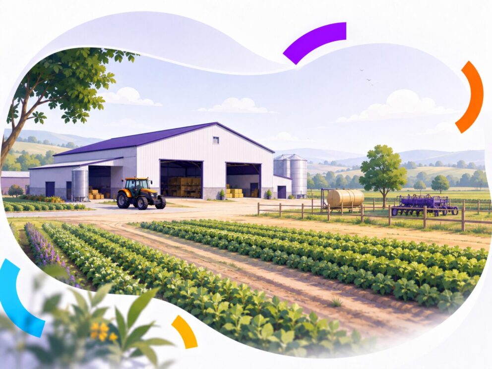Exploitation agricole illustrant le bail rural et le statut du fermage