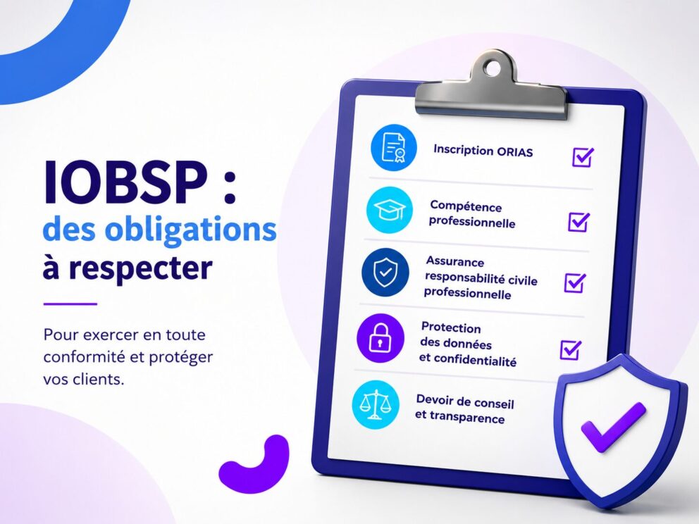Illustration des principales obligations à respecter pour exercer comme IOBSP en France.